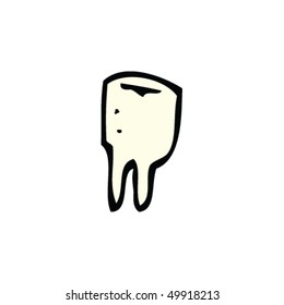 dibujo peculiar de un diente