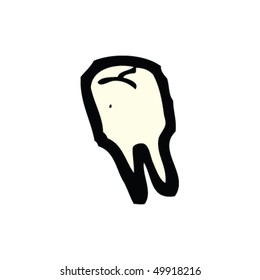 dibujo peculiar de un diente