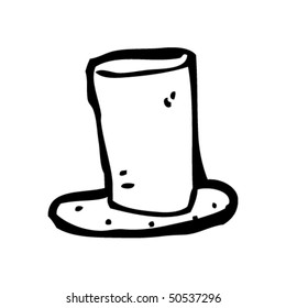 dibujo peculiar de un sombrero superior