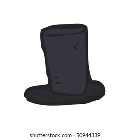 dibujo peculiar de un sombrero superior