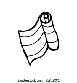 quirky drawing of a towel