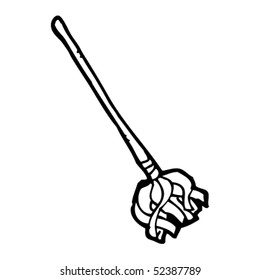 quirky drawing of a traditional mop