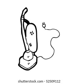 quirky drawing of vacuum cleaner