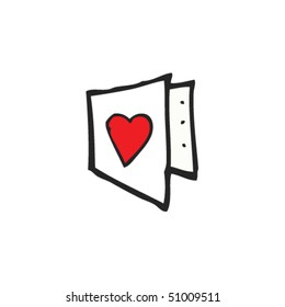 quirky drawing of a valentine's day card