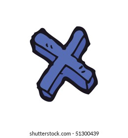 quirky drawing of a voting cross