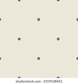 Quirky floral lino cut motif vector pattern. Seamless decoration of whimsical foliate design for modern background