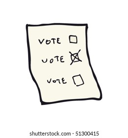 Quirky General Election Ballot Paper Drawing