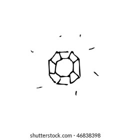 quirky ink drawing of an expensive gem