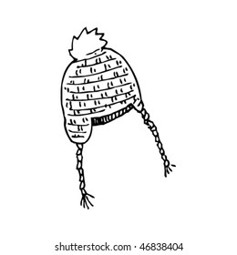 dibujo de tinta peculiar de un sombrero