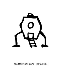 quirky moon lander sketch