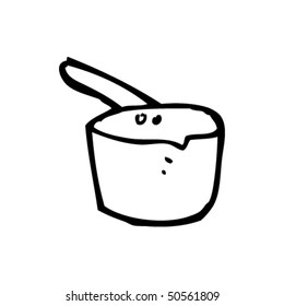 dibujo peculiar de una sartén