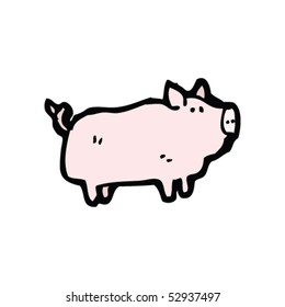 dibujo peculiar de cerdo