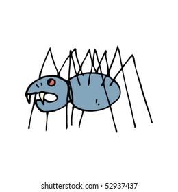 caricatura peculiar de araña