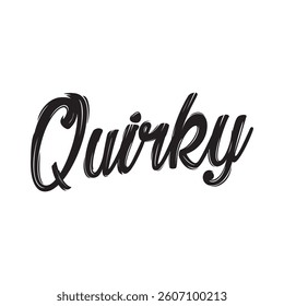 Quirky text on white background.