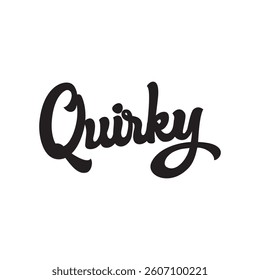 Quirky text on white background.