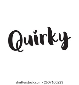 Quirky text on white background.