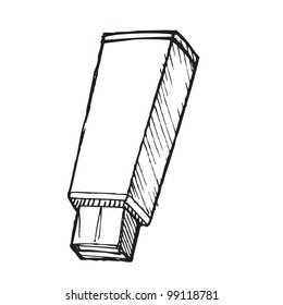 quirky vector drawing of a memory stick