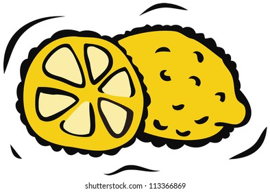 Quirky Yellow Lemon
