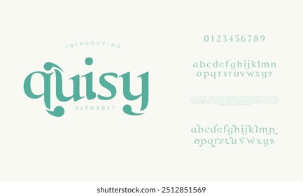 Quisy creative modern geometric urban alphabet font. Digital abstract futuristic, game, techno, robot, music, logo, sport, minimal technology typography. Simple numeric vector illustration