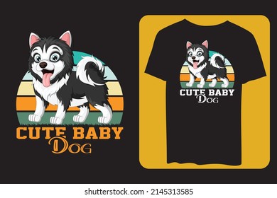 Quit baby dog, Dog Typography, Tshirt design, vector art, layered Eps 10