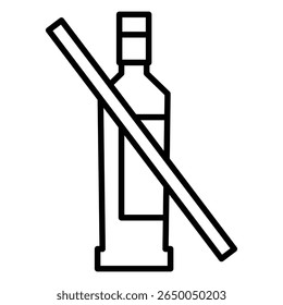 sair mau hábito ícone plano fino contorno arte logotipo