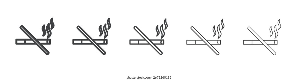 Schlechte Gewohnheit beenden Symbol einfache Illustration Sammlung Symbol