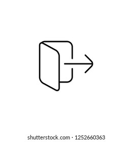 Quit icon. Web site logout sign