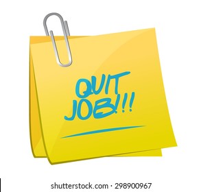 quit job message quit job message post illustration design over whitepost illustration design over white