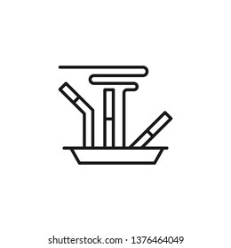 Quit smoking, ashtray icon. Element of quit smoking icon. Thin line icon for website design and development, app development. Premium icon