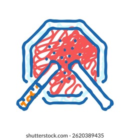 quit smoking cigarette doodle icon sketch vector. quit smoking cigarette sign. isolated symbol illustration