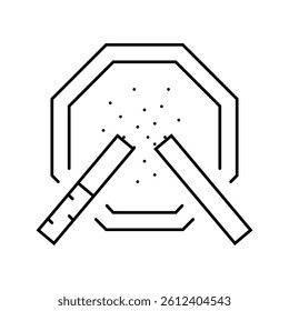 quit smoking cigarette line icon vector. quit smoking cigarette sign. isolated contour symbol black illustration