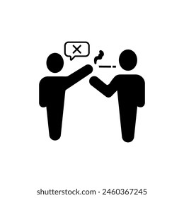 icono de la línea conceptual para dejar de fumar. Ilustración de elemento simple. diseño de símbolo de esquema de concepto de dejar de fumar.