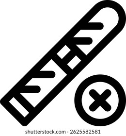 Deje de fumar icono. Diseño De Estilo Lineal Delgado Aislado Sobre Fondo Blanco