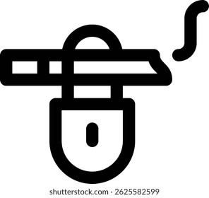 quit smoking icon. Thin Linear Style Design Isolated On White Background