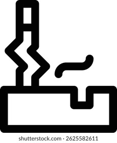 quit smoking icon. Thin Linear Style Design Isolated On White Background