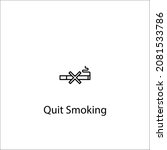 Quit smoking  - icon vector icon. Editable stroke. Linear style sign for use web design and mobile apps, logo. Symbol illustration. Pixel vector graphics - Vector