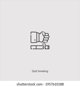 Quit Smoking Icon Vector Isolated On White Background