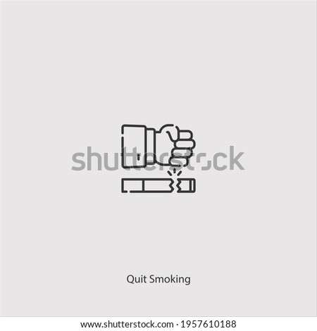 quit smoking icon vector isolated on white background