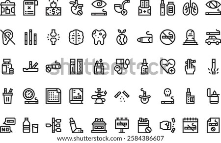 Quit smoking icons High-Quality Vector Icons Collection with Editable Stroke. Ideal for Professional and Creative Projects.