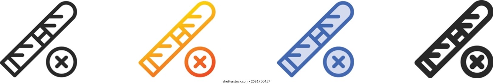 quit smoking icon.Thin Linear, Gradient, Blue Stroke and bold Style Design Isolated On White Background