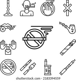 Quit Smoking No Smoking Icon Collection Stock Vector (Royalty Free ...