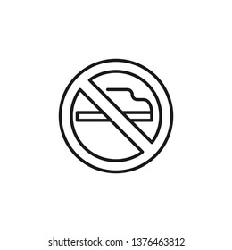 Quit smoking, no smoking icon. Element of quit smoking icon. Thin line icon for website design and development, app development. Premium icon