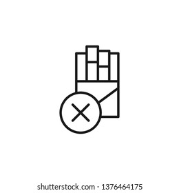 Quit smoking, a pack of cigarettes icon. Element of quit smoking icon. Thin line icon for website design and development, app development. Premium icon