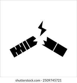 Dejar de fumar diseño de icono de Vector simple