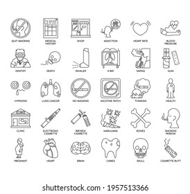 Quit Smoking , Thin Line and Pixel Perfect Icons
