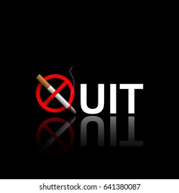 Quit smoking vector sign. Stop smoking logo. World no tobacco day illustration.