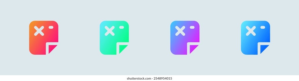 Quit solid icon in gradient colors. Arrow signs vector illustration.