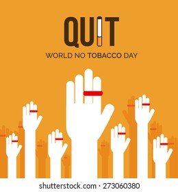 Quit Tobacco.May 31st World no tobacco day illustration vector.