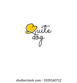 Quite Dog Fun Paw Pet Logo Inspiration Health Care Shop