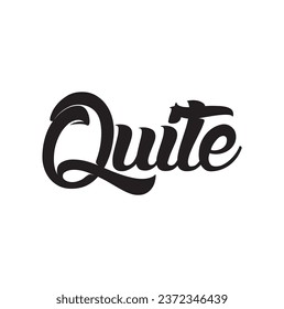 quite text on white background.